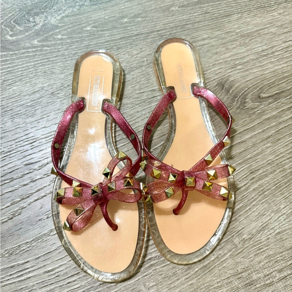 Victoria Adames Jelly Rockstud Sandals